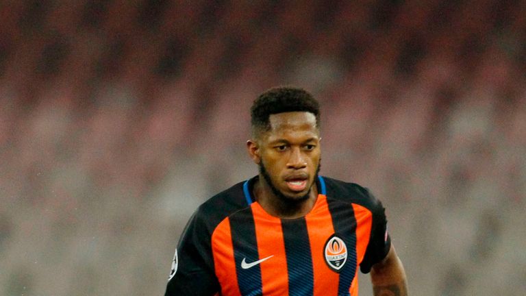 Shakhtar Donetsk's Brazilian midfielder Fred controls the ball during the UEFA Champions League Group F football match v Napoli