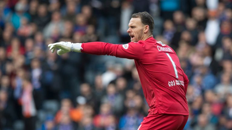 Motherwell goalkeeper Trevor Carson