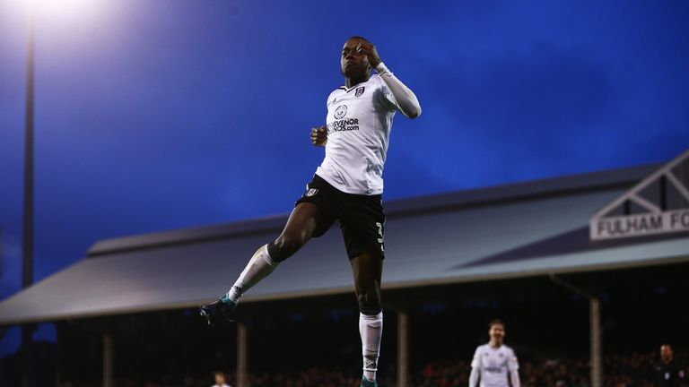 LONDON, ENGLAND - JANUARY 20:  Ryan Sessegnon of Fulham celebrates scoring his sides fifth goal during the Sky Bet Championship match between Fulham and Bu