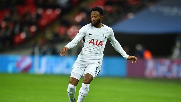 Georges-Kevin N'Koudou on the ball during the UEFA Champions League Group H football match between Tottenham and Apoel Nicosia at Wembley