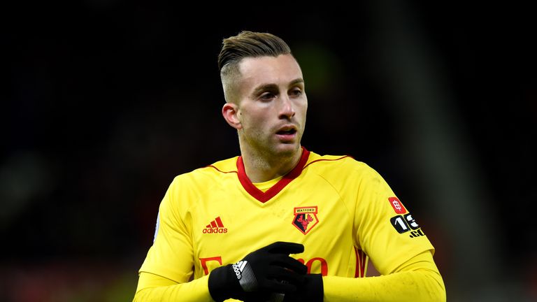 STOKE ON TRENT, ENGLAND - JANUARY 31:  Gerard Deulofeu of Watford in action during the Premier League match between Stoke City and Watford at Bet365 Stadiu
