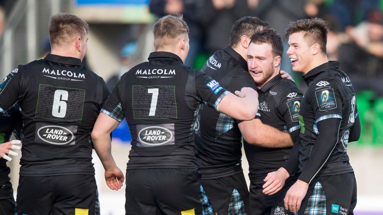 Glasgow picked up their first victory in the Champions Cup this season to dump Exeter out