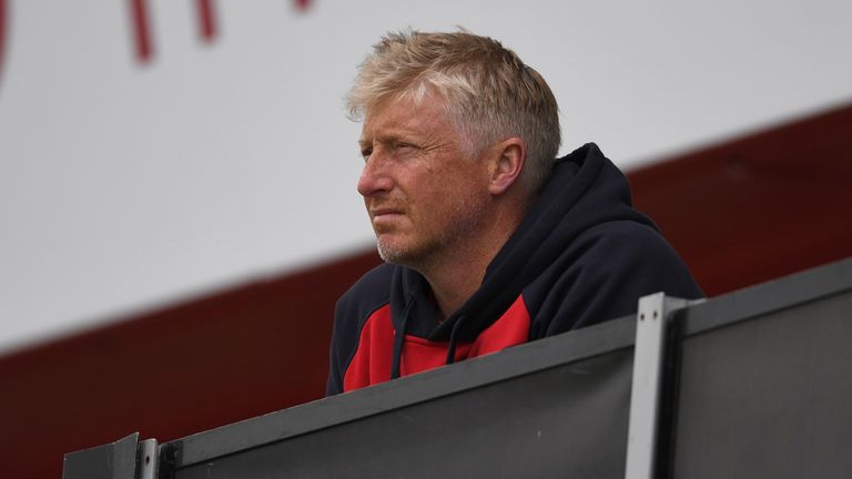 MANCHESTER, ENGLAND - APRIL 28:  Lancashire coach Glenn Chapple during the Royal London One-Day Cup match between Lancashire and Leicestershire at Old Traf