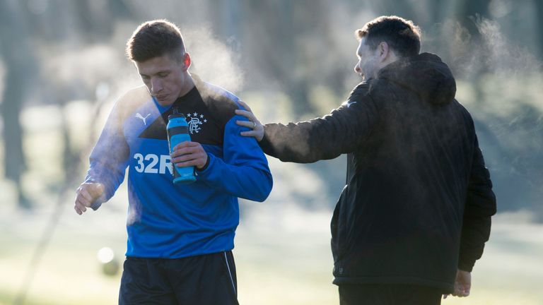 Rangers' new signing Greg Docherty (left) with manager Graeme Murty