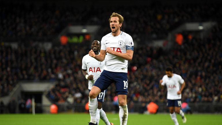 Harry Kane scored twice against AFC Wimbledon on Sunday