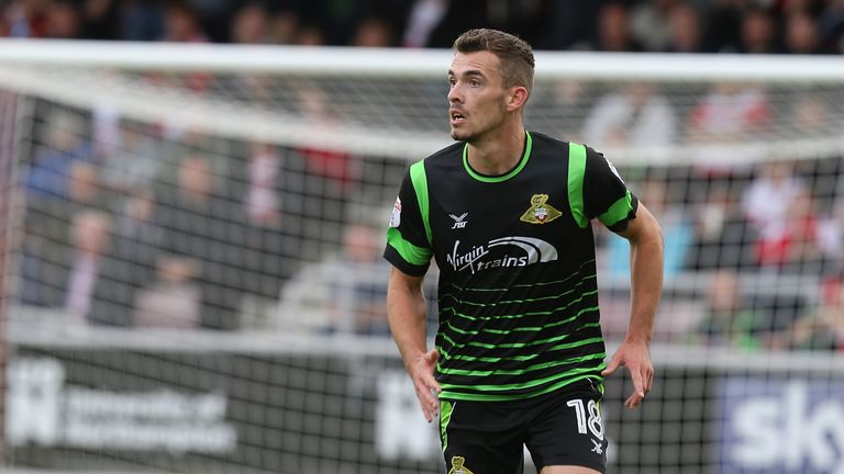 NORTHAMPTON, ENGLAND - SEPTEMBER 09:  Harry Toffolo of Doncaster Rovers in action during the Sky Bet League One match between Northampton Town and Doncaste