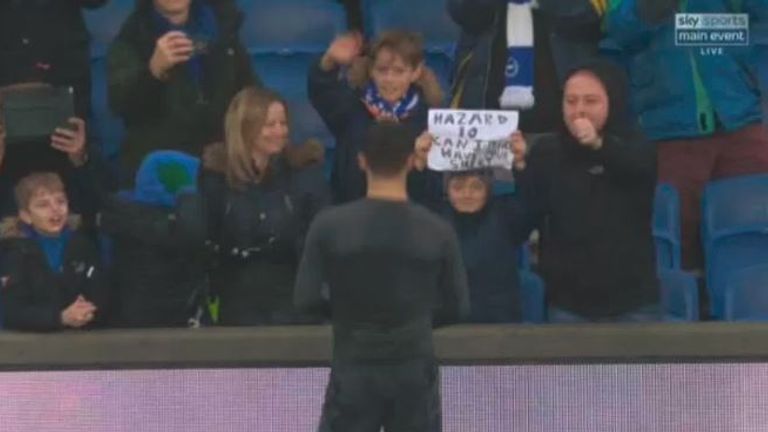 Eden Hazard gives away his shirt