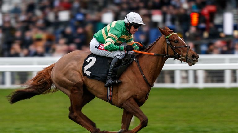ASCOT, ENGLAND - DECEMBER 22:  Barry Geraghty riding Didtheyleaveuoutto win The St Andrews Holdings Championship Standard Open National Hunt Flat Race at A