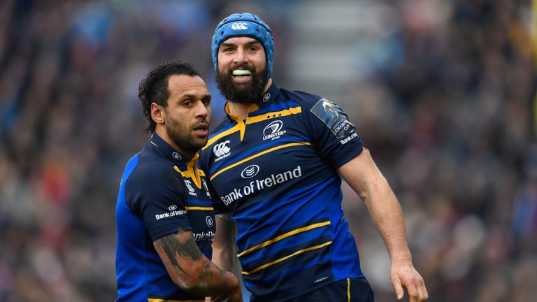 Isa Nacewa and Scott Fardy (r) both scored a pair of tries each for Leinster