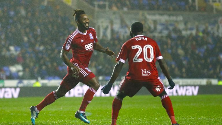 Birmingham City's Jacques Maghoma celebrates scoring his side's first goal of the game