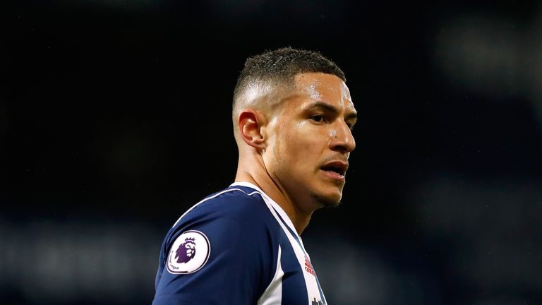 West Bromwich Albion's Jake Livermore during the Premier League match v Arsenal at The Hawthorns