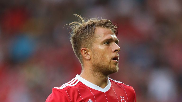 NOTTINGHAM, ENGLAND - JULY 19:  Jamie Ward of Nottingham Forest in action during a pre-season friendly match between Notts County and Nottingham Forest at 