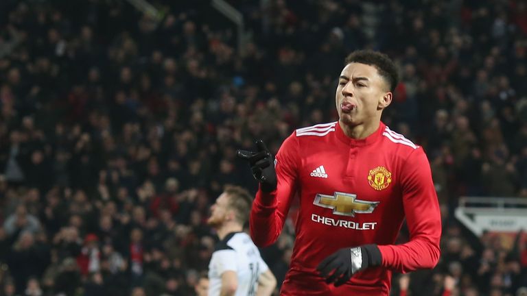 Jesse Lingard opens the scoring for Manchester United