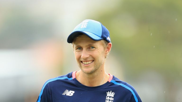 Joe Root of England all smiles in the warm up during the One Day Tour Match between the Cricket Australia XI and England 