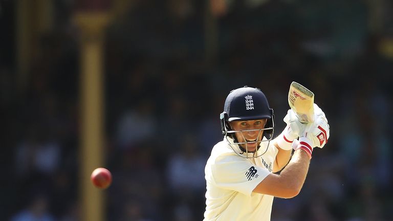 SYDNEY, AUSTRALIA - JANUARY 04:  Joe Root of England bats during day one of the Fifth Test match in the 2017/18 Ashes Series between Australia and England 