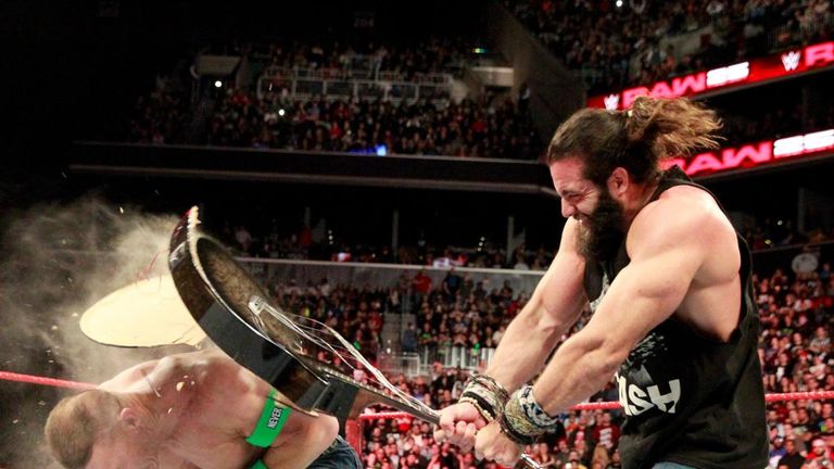 Elias downed John Cena with a vicious guitar shot