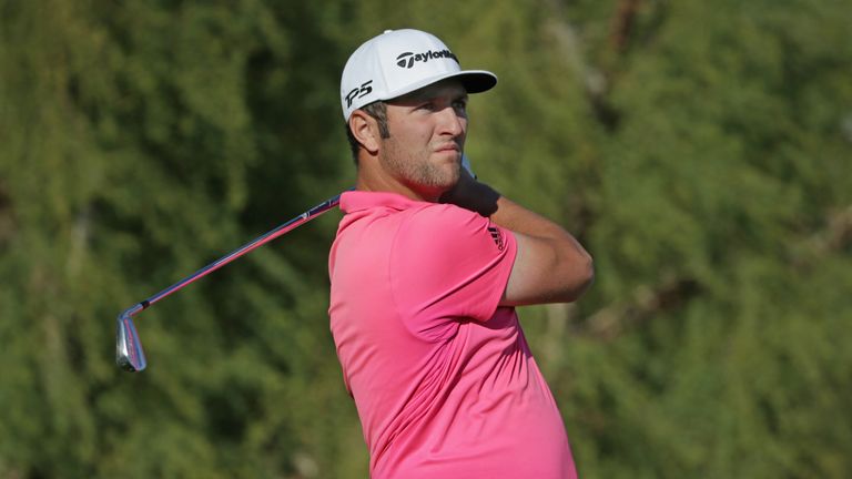 LA QUINTA, CA - JANUARY 20:  Jon Rahm of Spain plays his shot from the 18th tee  during the third round of the CareerBuilder Challenge at the TPC Stadium C