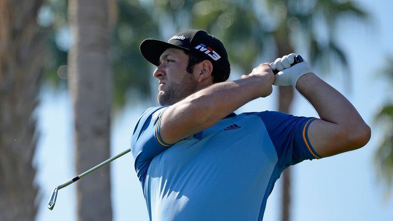 Jon Rahm of Spain plays his shot from the 12th tee during the second round of the CareerBuilder Challenge