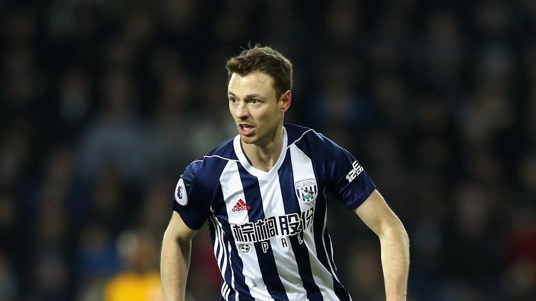 WEST BROMWICH, ENGLAND - JANUARY 13:  Jonny Evans of West Bromwich Albion in action during the Premier League match between West Bromwich Albion and Bright