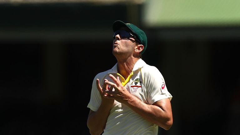 SYDNEY, AUSTRALIA - JANUARY 05: Josh Hazlewood of Australia drops Moeen Ali of England off the bowling of Pat Cummins of Australia  during day two of the F