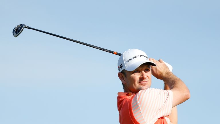 SAN DIEGO, CA - JANUARY 27:  Justin Rose of England plays his shot from the second tee during the third round of the Farmers Insurance Open at Torrey Pines