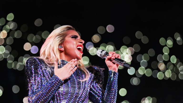 Lady Gaga performs during the Pepsi Zero Sugar Super Bowl 51 Half-time Show at NRG Stadium on February 5, 2017 in Houston, Texas