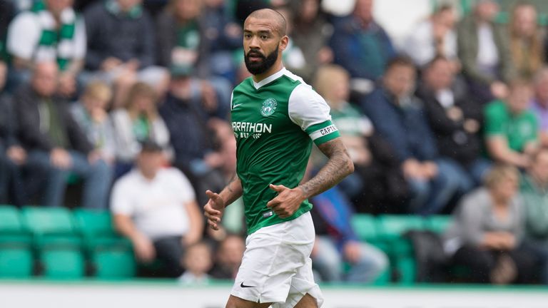 EDINBURGH, SCOTLAND - JULY 24: Liam Fontaine in action for Hibernian during the Pre-Season Friendly between Hibernian and Birmingham City at Easter Road on