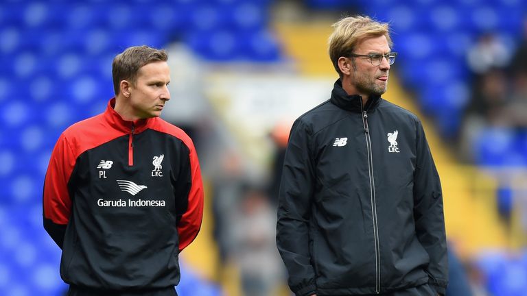 Pepijn Lijnders (left) became a key member of Jurgen Klopp's backroom staff