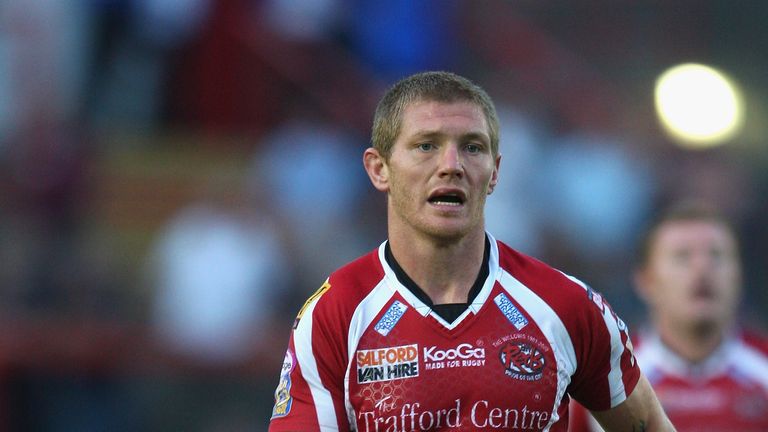 SALFORD, ENGLAND - JUNE 26:  Malcolm Alker of Salford City Reds in action during the Super League match between Salford City Reds and Huddersfield Giants a