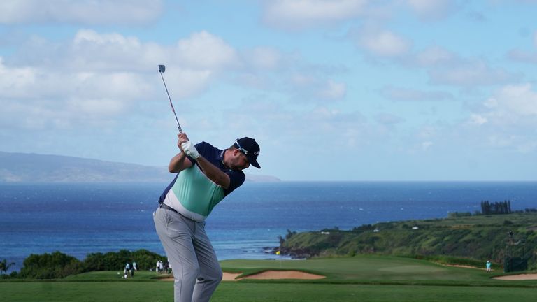 LAHAINA, HI - JANUARY 04:  Marc Leishman of Australia plays his shot from the 11th tee during the first round of the Sentry Tournament of Champions at Plan