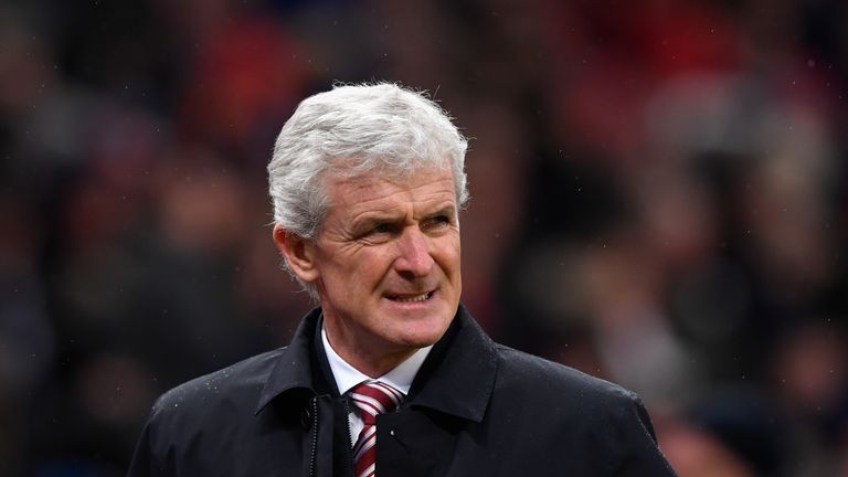 Mark Hughes during the 1-0 home defeat to Newcastle United on New Years day