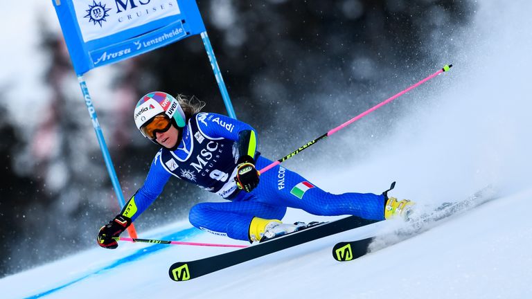 Marta Bassino of Italy competes during the Audi FIS Alpine Ski World Cup Women's Giant Slalom