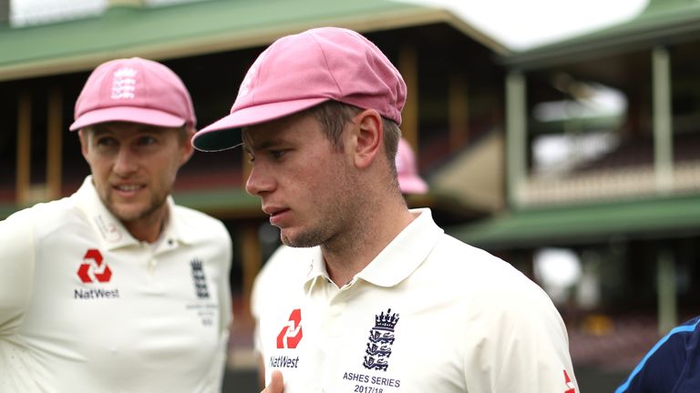 SYDNEY, AUSTRALIA - JANUARY 03:  Mason Crane of England looks on during the England Test team photo session at Sydney Cricket Ground on January 3, 2018 in 