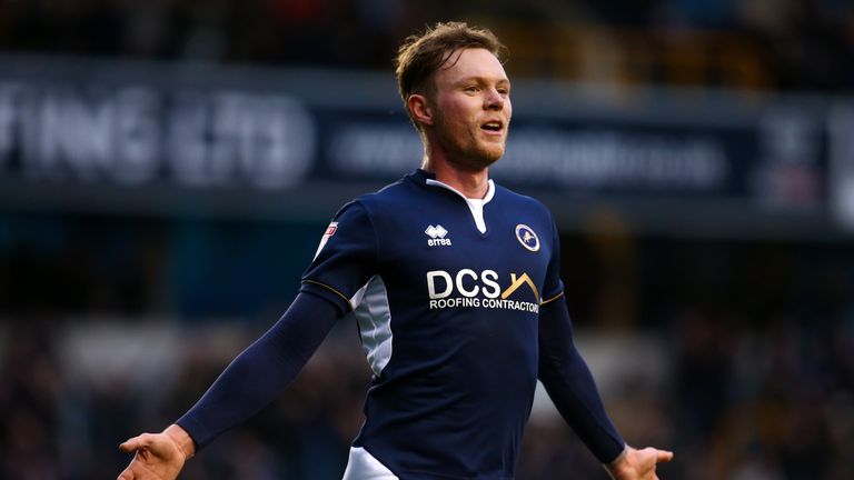 LONDON, ENGLAND - JANUARY 06: Millwall's Aiden O'Brien celebrates after scoring the teams first goal and the equaliser during The Emirates FA Cup Third Rou