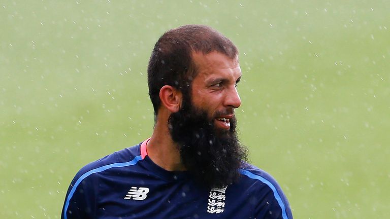 England's Moeen Ali during a nets session at Sydney Cricket Ground