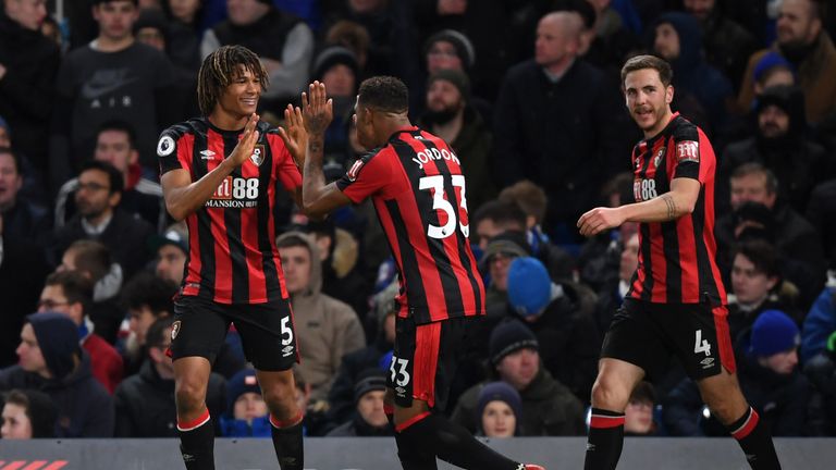 Nathan Ake scored Bournemouth's third goal against his former club