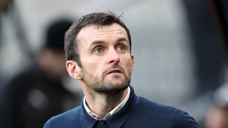 Luton manager Nathan Jones before the FA Cup, third round match at St James' Park, Newcastle.