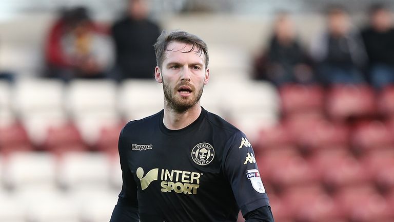 NORTHAMPTON, ENGLAND - JANUARY 01:  Nick Powell of Wigan Athletic in action during the Sky Bet League One match between Northampton Town and Wigan Athletic