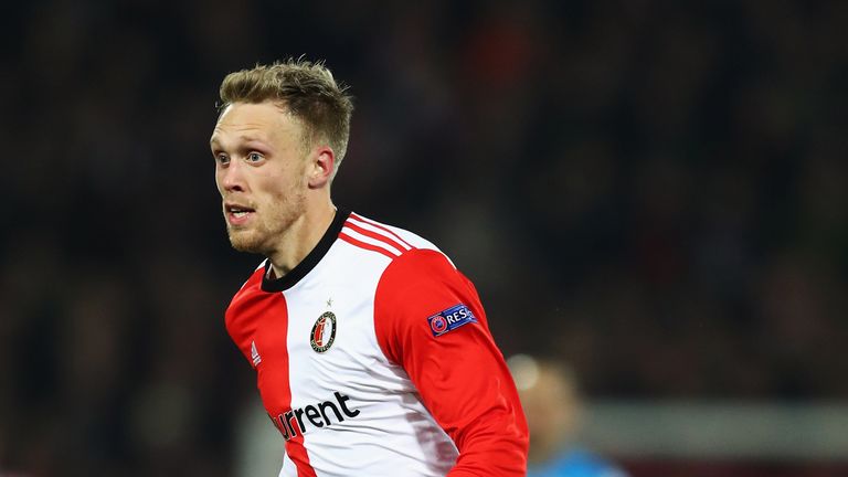 ROTTERDAM, NETHERLANDS - DECEMBER 06:  Nicolai Jorgensen of Feyenoord in action during the UEFA Champions League group F match between Feyenoord and SSC Na