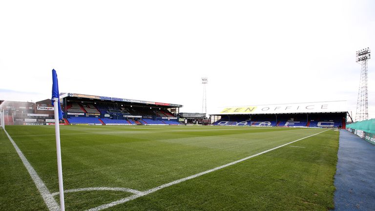 OLDHAM, ENGLAND - DECEMBER 01:   A general Stadium view ahead of the Sky Bet League One match between Oldham Athletic and Bradford City at Boundary Park on