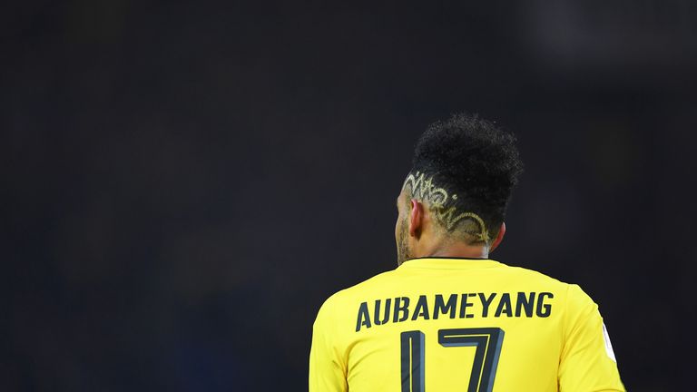 Pierre-Emerick Aubameyang during the Bundesliga match between Borussia Dortmund and Werder Bremen at Signal Iduna Park on December 9, 2017