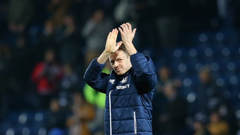 Jonny Evans shows appreciation to the fans after 2-0 home win over Brighton
