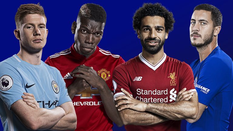 Sky Sports Premier League - Kevin De Bruyne, Paul Pogba, Mohamed Salah, Eden Hazard