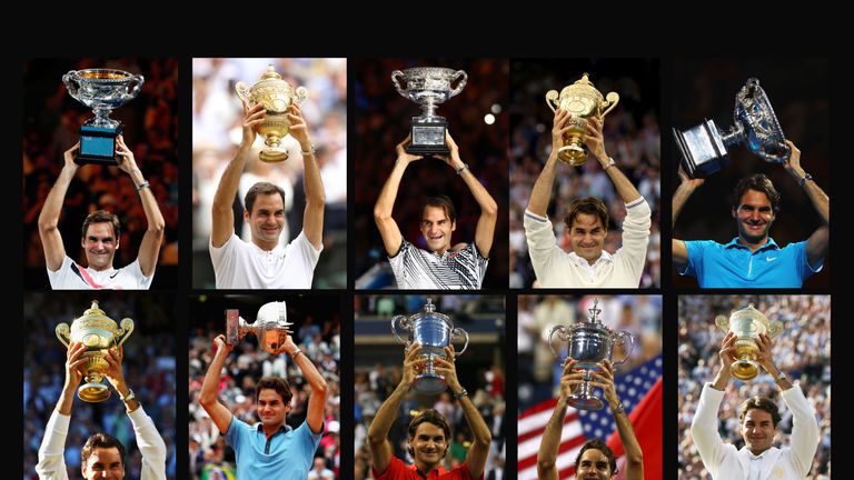 Roger Federer's 20 Grand Slam titles