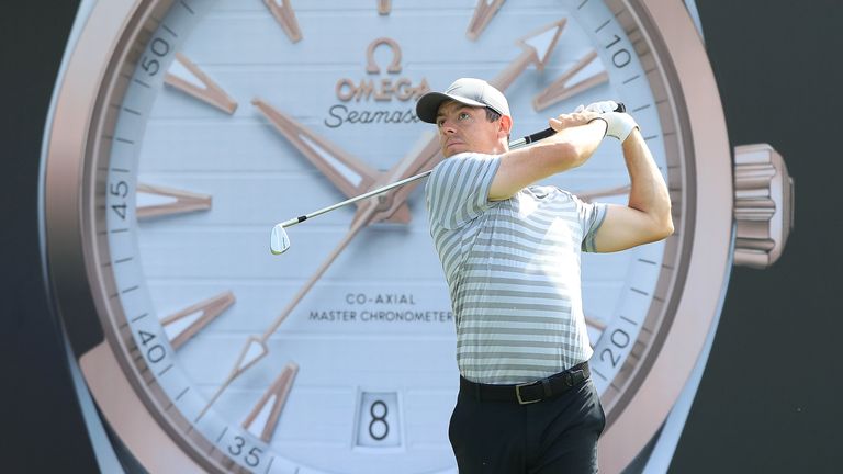 DUBAI, UNITED ARAB EMIRATES - JANUARY 25:  Rory McIlroy of Northern Ireland hits his tee shot on the 7th hole during round one of the Omega Dubai Desert Cl