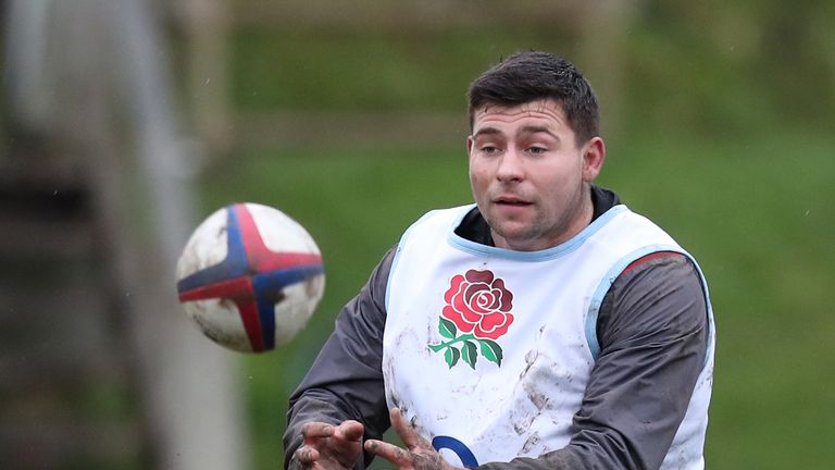 England's Ben Youngs during a training session at Brighton College