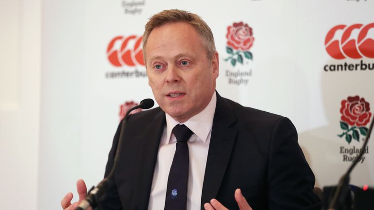 RFU CEO Steve Brown during a photocall and press conference at Twickenham Stadium