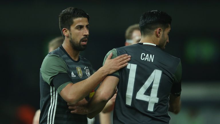 Sami Khedira and Emre Can on international duty with Germany