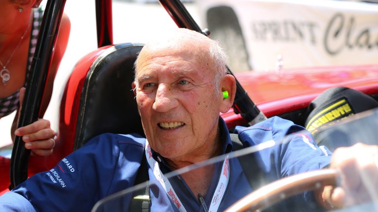 GROEBMING, AUSTRIA - JULY 20: Sir Stirling Moss participates at the Ennstal Classic 2013 on July 20, 2013 in Groebming, Austria.  (Photo by Moni Fellner/Ge