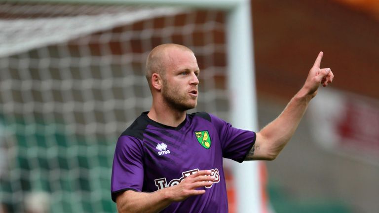 NORWICH, ENGLAND - JULY 29: Steven Naismith of Norwich in action during the pre-season friendly match between Norwich City and Brighton & Hove Albion at Ca